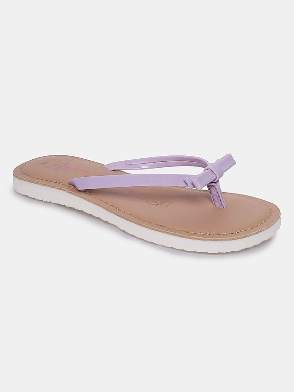 Aria Nica Pippa Bow Slip-On Flats for Girls – Lavender