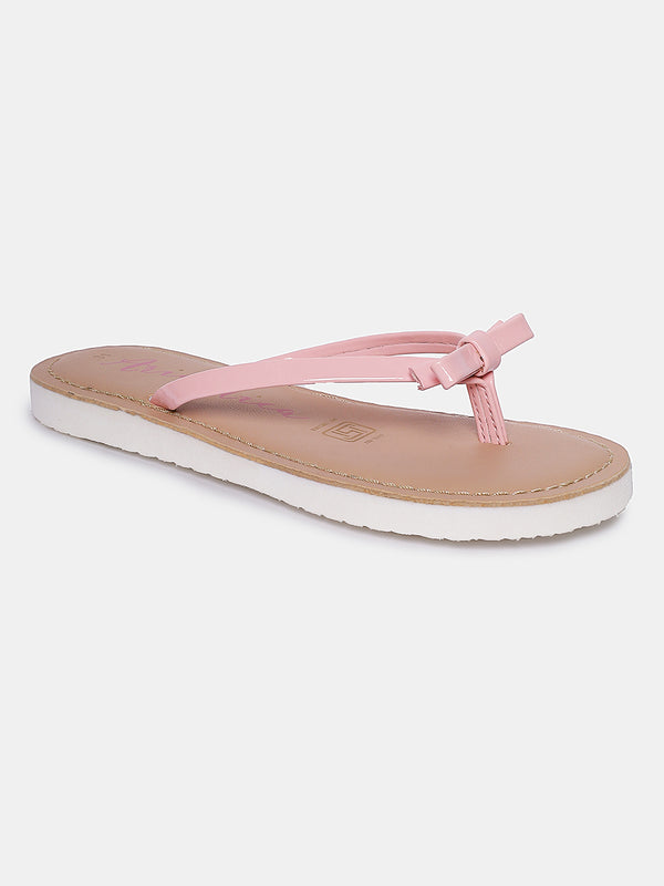 Aria Nica Pippa Bow Slip-On Flats for Girls – Baby Pink