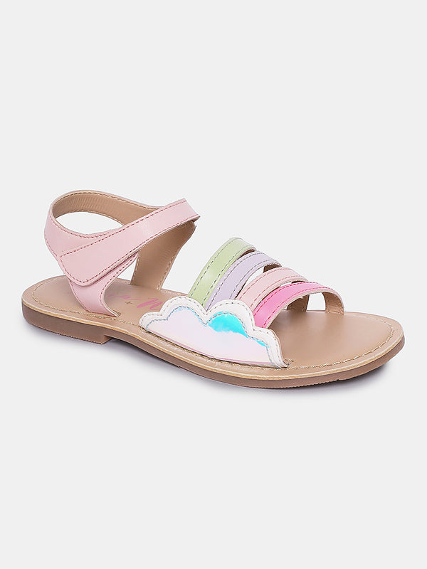 Aria Nica Raya Cloud Flat Sandals for Girls – Multicolour