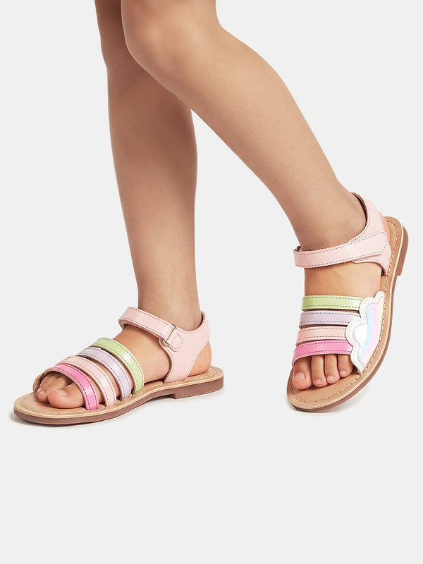 Aria Nica Raya Cloud Flat Sandals for Girls – Multicolour
