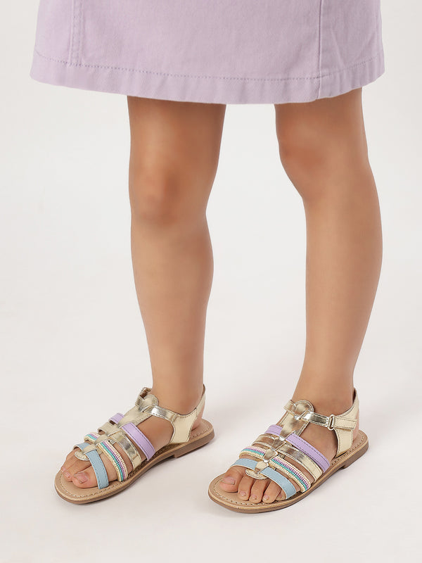 Girls Crayon Back Strap Flat Sandal