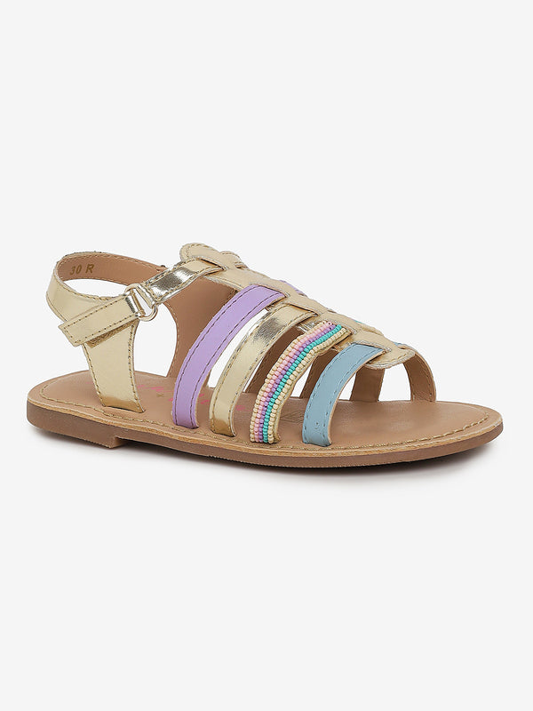 Girls Crayon Back Strap Flat Sandal